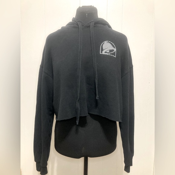 Official Taco Bell Crop Hoodie Break Hearts Not Shells size S - Picture 1 of 10